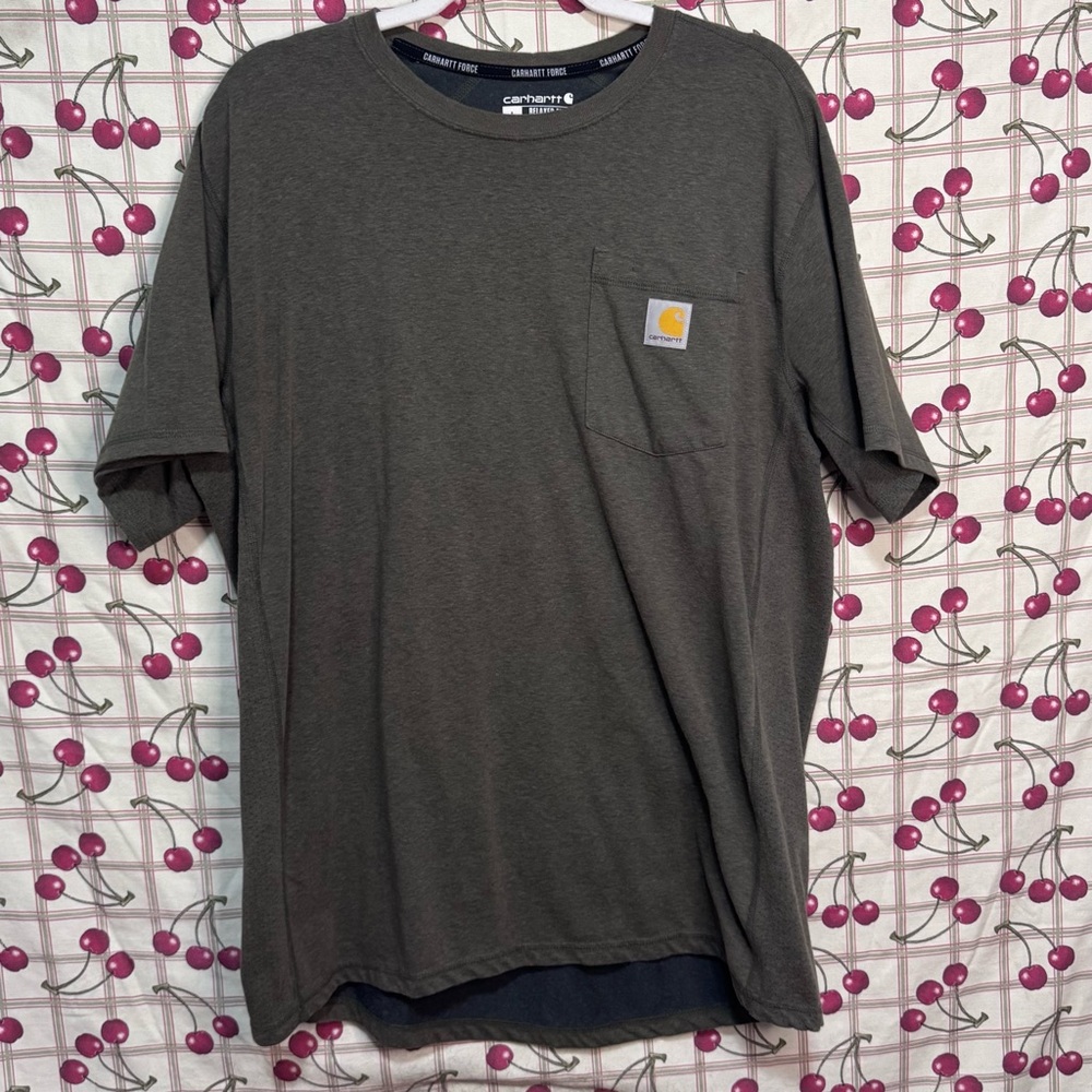 Carhartt Force Men's Dark Gray Relaxed Fit Short Sleeve Tee